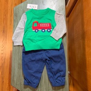 NWT Children’s Place - Fire Truck Match Set 0-3mo